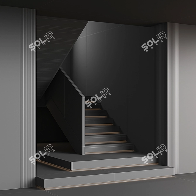 Marble Staircase 19 Collection 3D model image 6