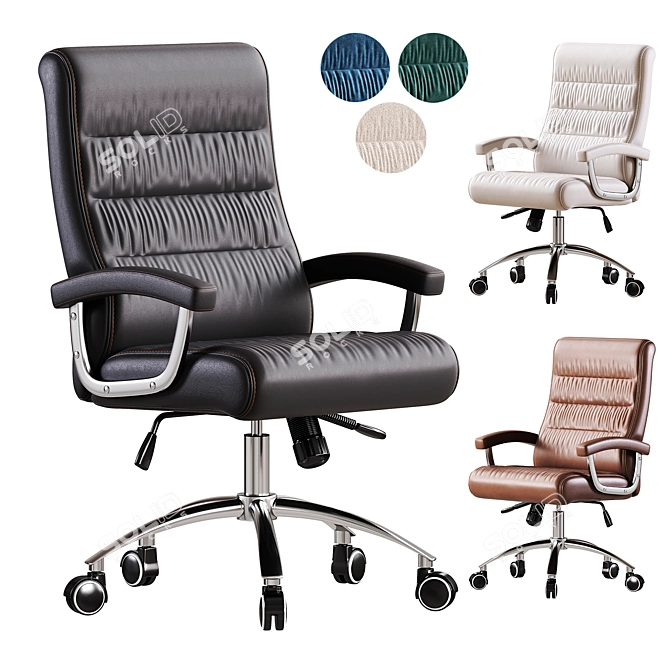 Ergonomic Boss Office Chair 3D model image 1