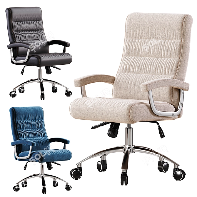 Ergonomic Boss Office Chair 3D model image 4