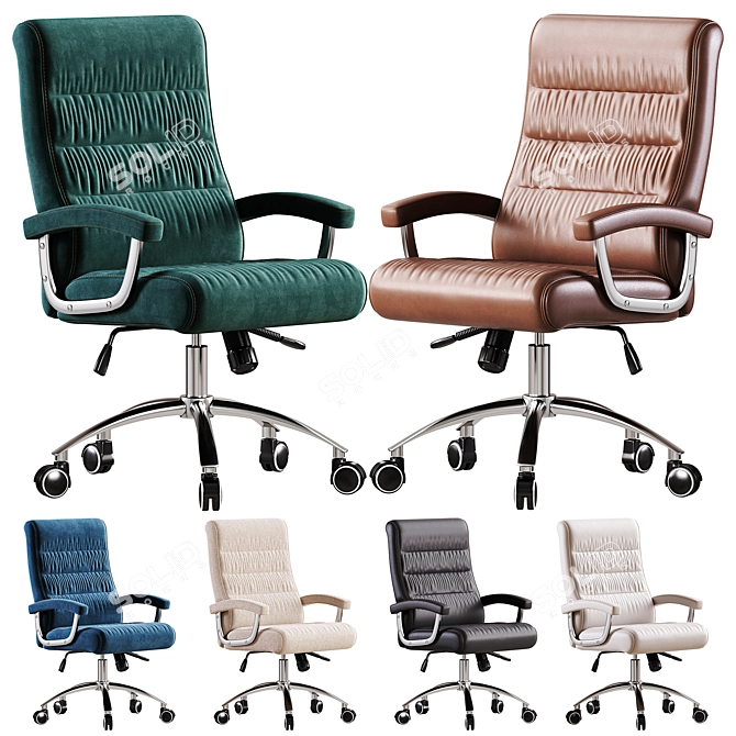 Ergonomic Boss Office Chair 3D model image 5