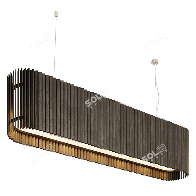 Modern Rotor Elliptical Pendant Light 3D model image 3