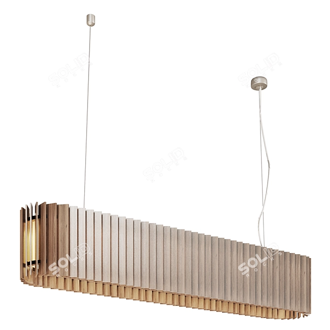 Modern Rotor Elliptical Pendant Light 3D model image 4