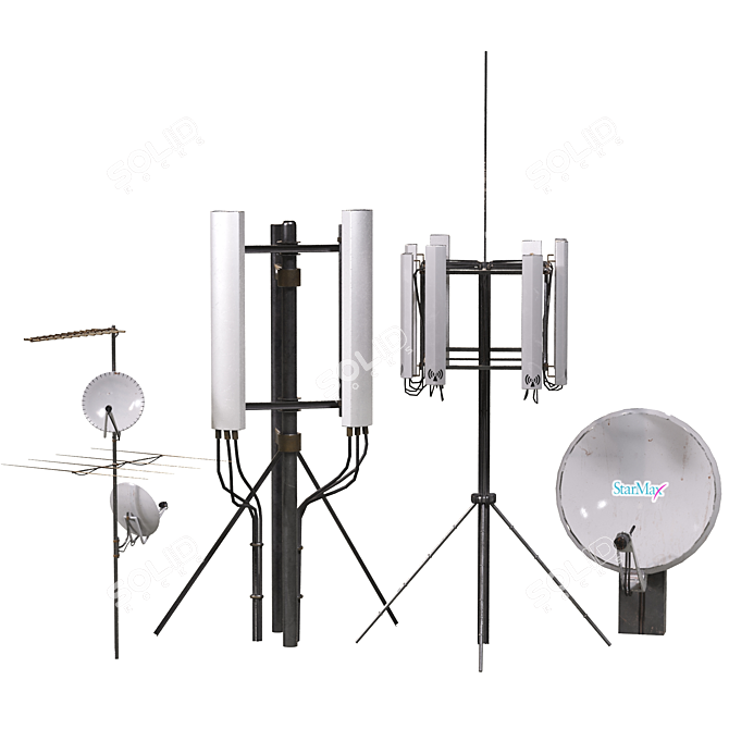 Clear Model 4KPBR Antennas 3D model image 1