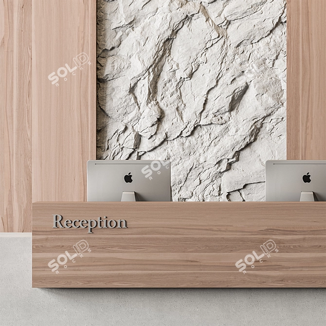 Executive Office Desk 608 3D model image 3