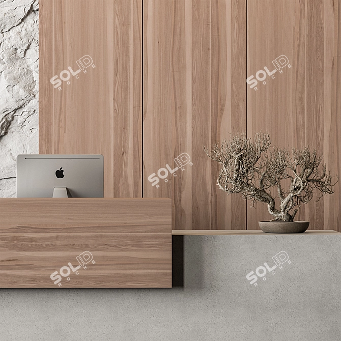  Executive Office Desk 608 3D model image 4