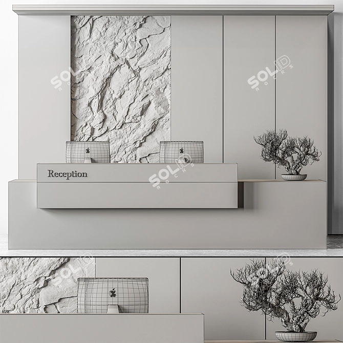  Executive Office Desk 608 3D model image 5