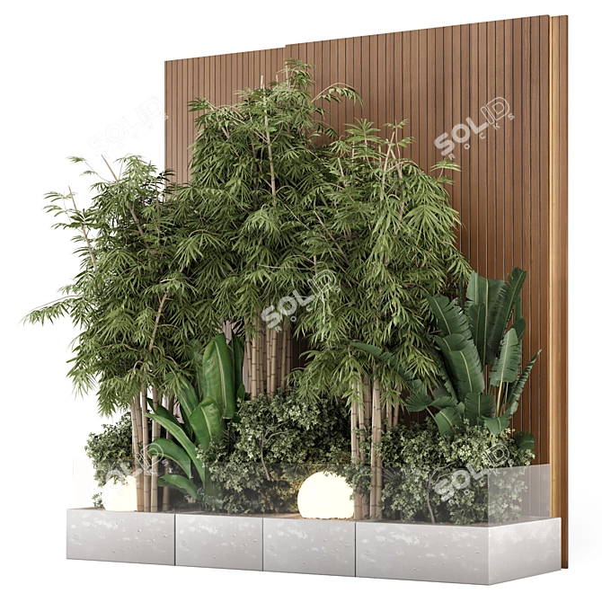 2020 Indoor Bamboo Garden Set 3D model image 1