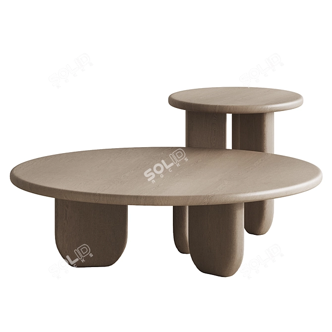 Modern Mortex Ido Tables Ensemble 3D model image 1