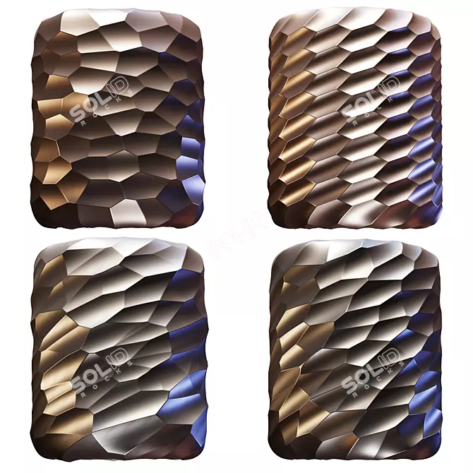 Seamless Decorative Wall Finish 3D model image 1