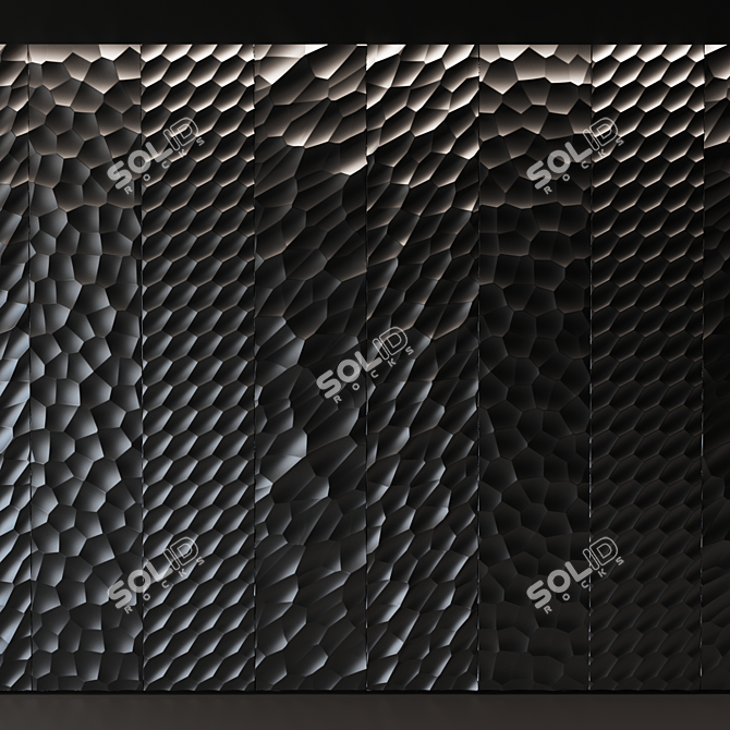 Seamless Decorative Wall Finish 3D model image 2