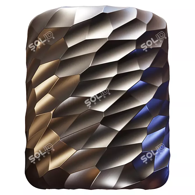 Seamless Decorative Wall Finish 3D model image 3