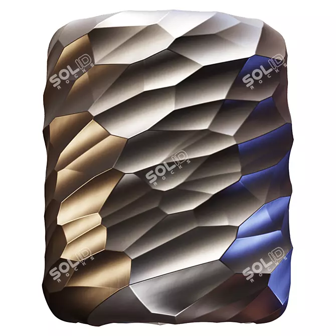 Seamless Decorative Wall Finish 3D model image 4