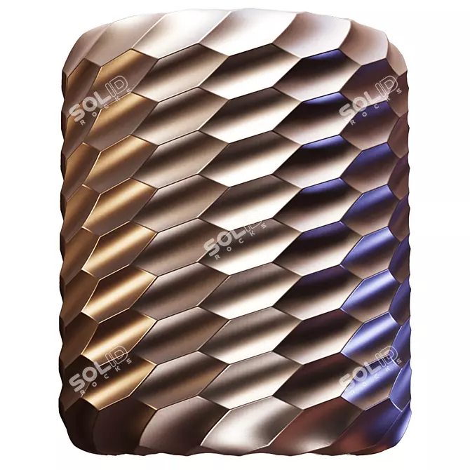 Seamless Decorative Wall Finish 3D model image 6