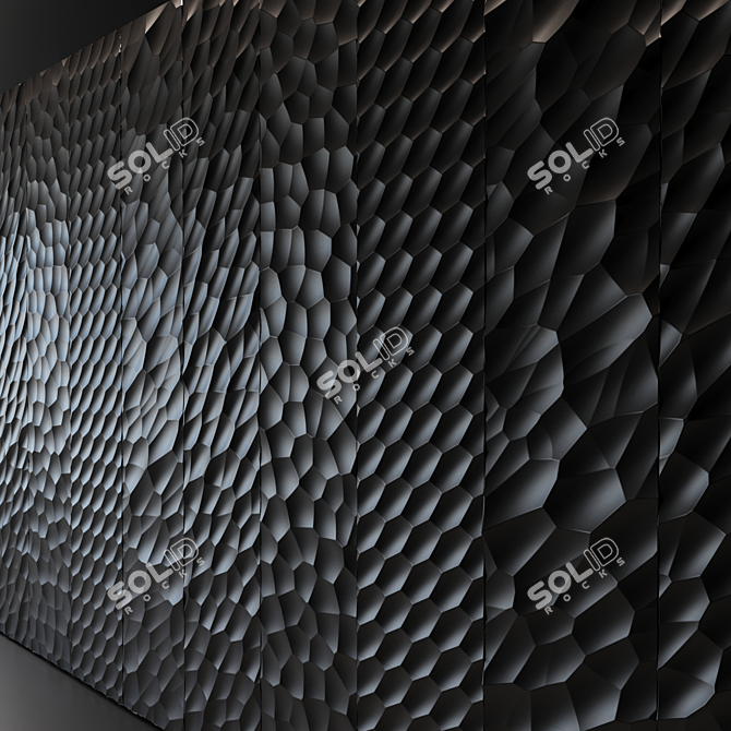 Seamless Decorative Wall Finish 3D model image 7