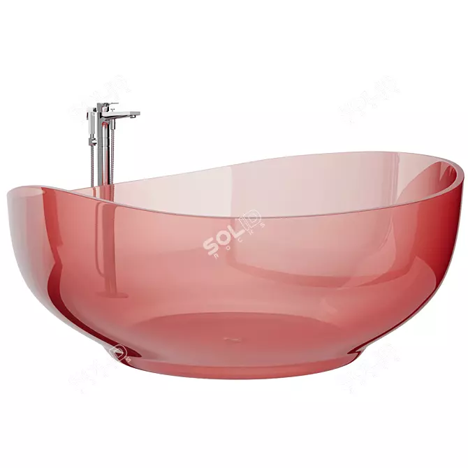 Crystal Clear Abber Bathtub AT9705 3D model image 2