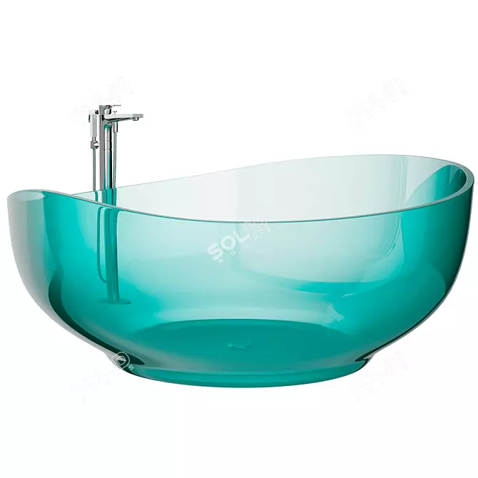 Crystal Clear Abber Bathtub AT9705 3D model image 3