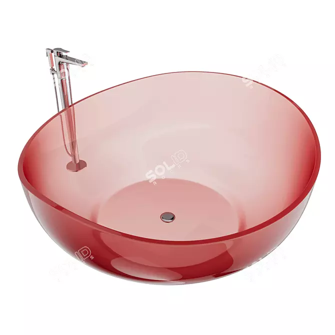 Crystal Clear Abber Bathtub AT9705 3D model image 5