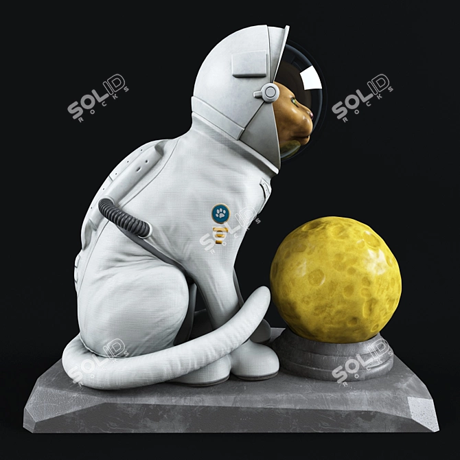 Space Cat 3D Model Kit 3D model image 1