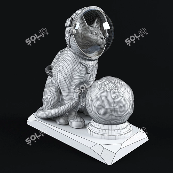 Space Cat 3D Model Kit 3D model image 5