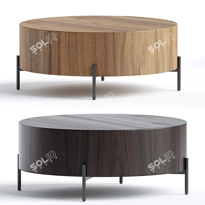 Sleek Aceton Coffee Table 3D model image 1