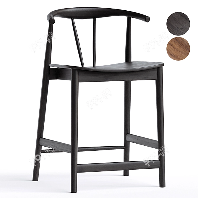 Sleek Byers Counter Stool 3D model image 1