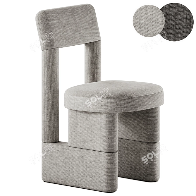 Modern Upholstered Urban Chair 3D model image 1