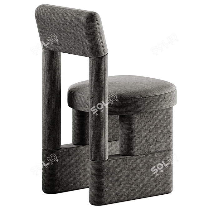 Modern Upholstered Urban Chair 3D model image 2