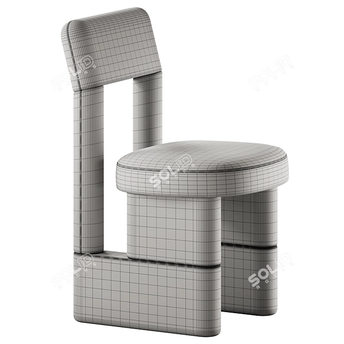Modern Upholstered Urban Chair 3D model image 5