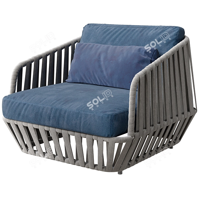 Modern Outdoor Armchair for Relaxation 3D model image 1