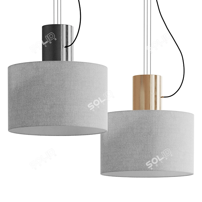 Modern Estiluz Cyls Pendant Light 3D model image 4