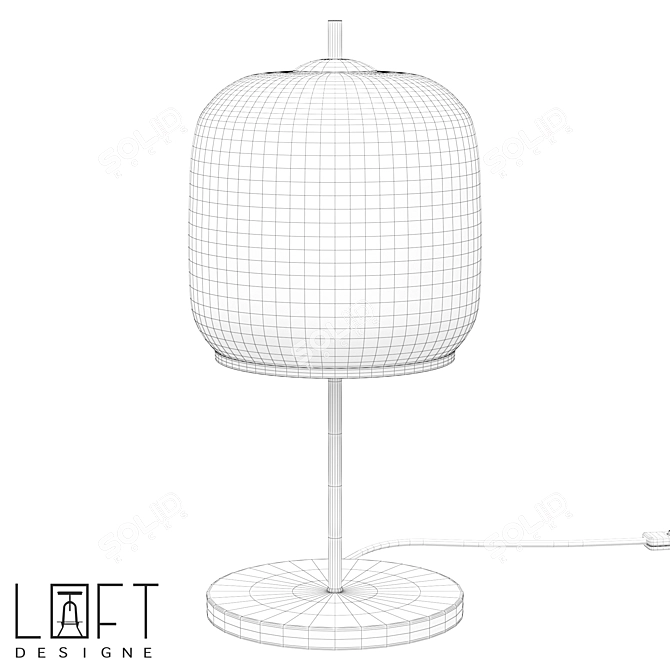 Modern LED Metal Glass Table Lamp 3D model image 2