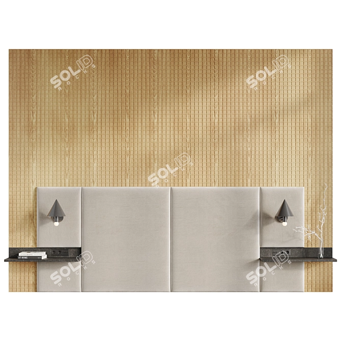 Soft Wall Panel Headboard 2 3D model image 2