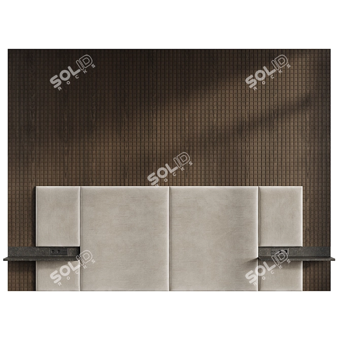 Soft Wall Panel Headboard 2 3D model image 8