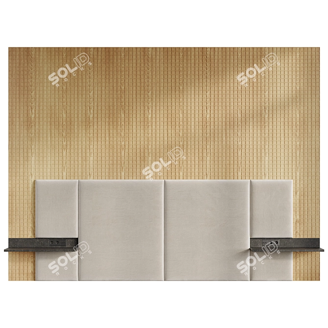 Soft Wall Panel Headboard 2 3D model image 9