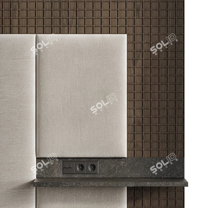 Soft Wall Panel Headboard 2 3D model image 11