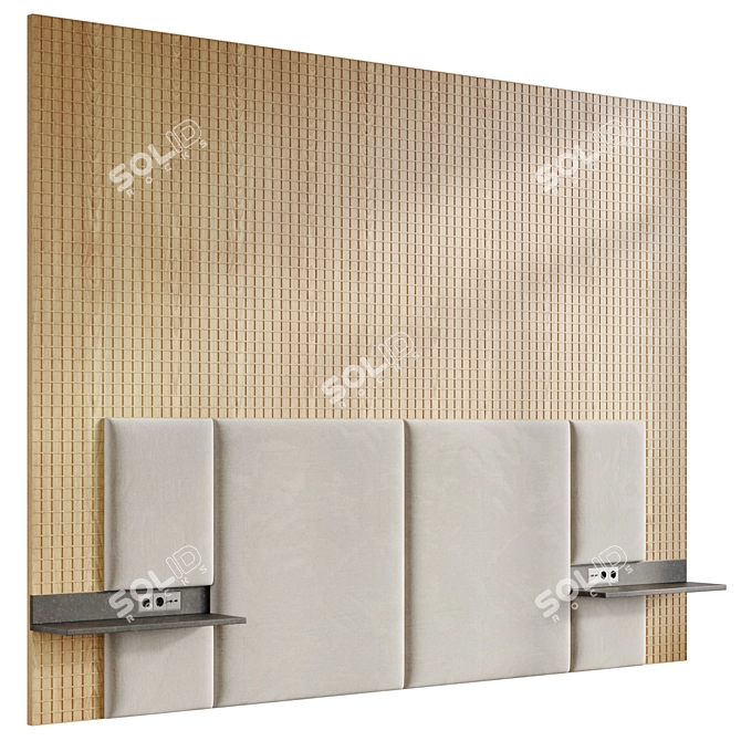 Soft Wall Panel Headboard 2 3D model image 12