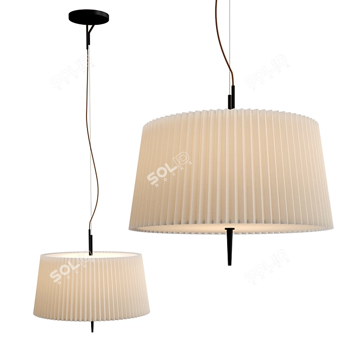 Silk Fliegenbein Pendant Lamp 3D model image 2