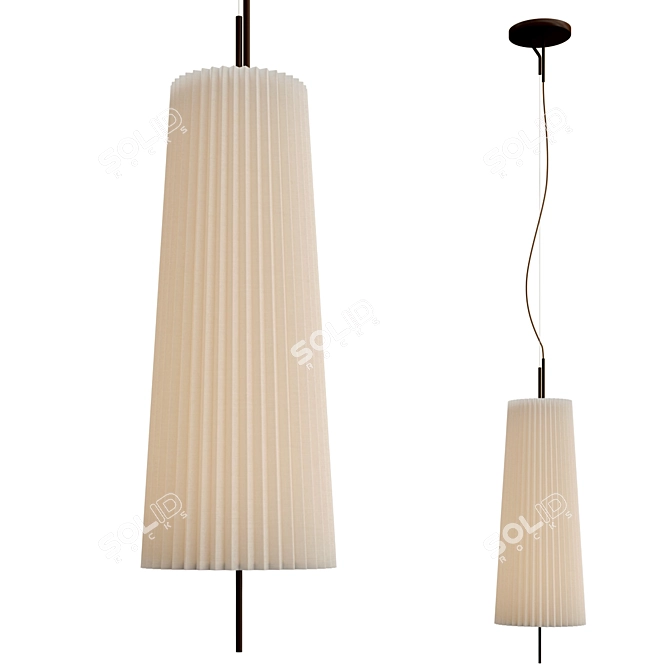 Silk Pendant Lamp Fliegenbein HR 3D model image 2