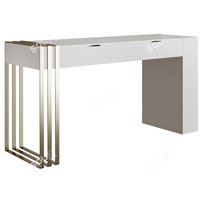 Elegant Vanity Table Anstus Grey 3D model image 1