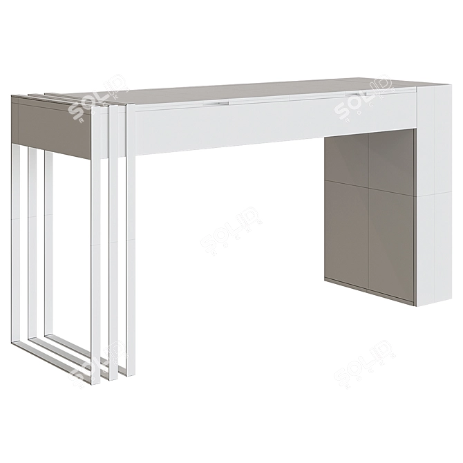 Elegant Vanity Table Anstus Grey 3D model image 2