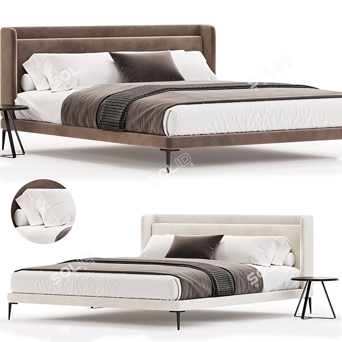 BoConcept Austine Modern Bed 3D model image 2