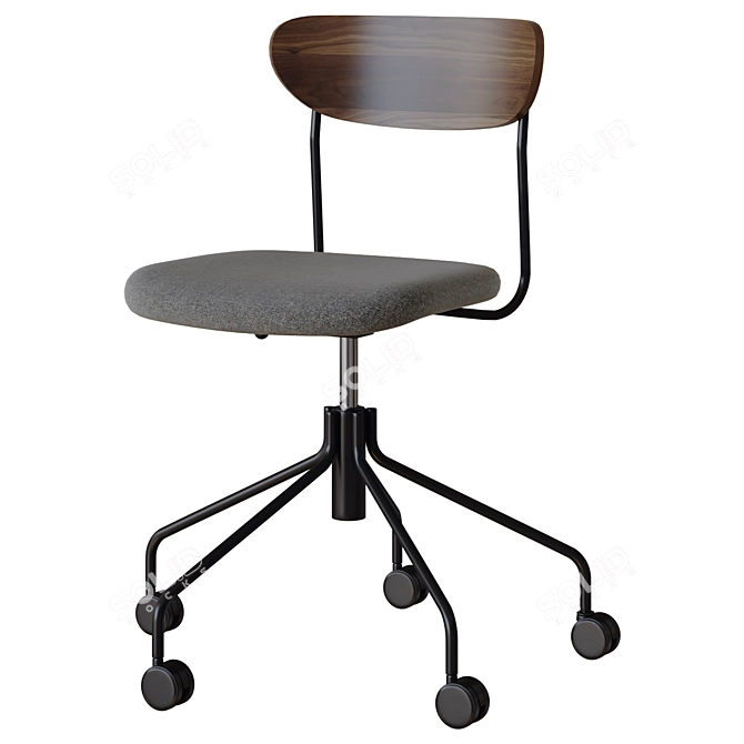 West Elm Petal Swivel Chair 3D model image 1