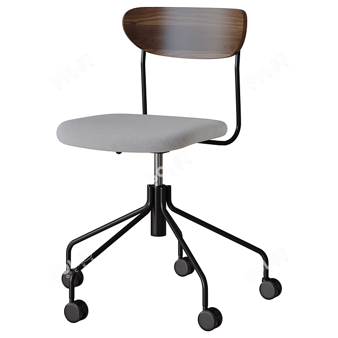 West Elm Petal Swivel Chair 3D model image 2