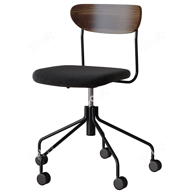 West Elm Petal Swivel Chair 3D model image 3