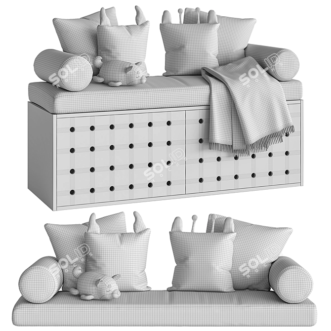 Child's Decorative Cushion Set 3D model image 5