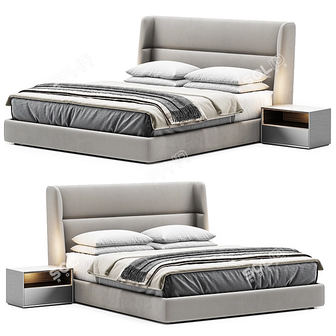 Modern Chloe Bed by Poliform 3D model image 1