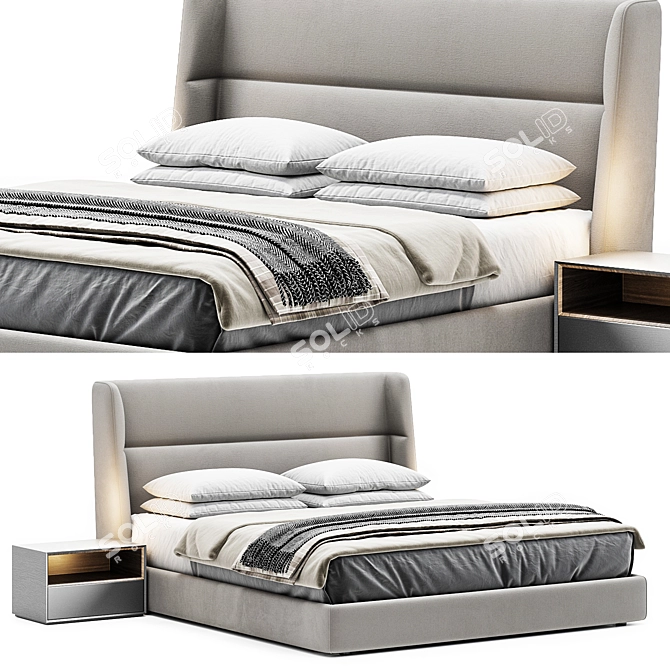 Modern Chloe Bed by Poliform 3D model image 3