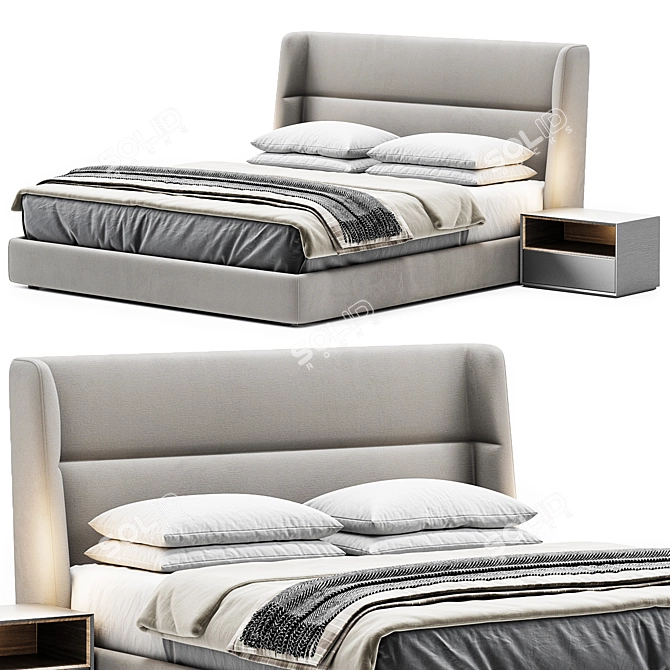 Modern Chloe Bed by Poliform 3D model image 4