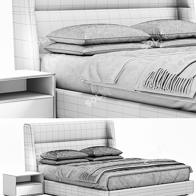 Modern Chloe Bed by Poliform 3D model image 5