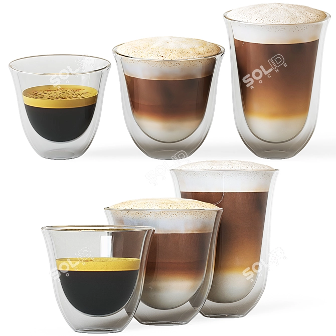 Delonghi Coffee Glasses 3D model image 1